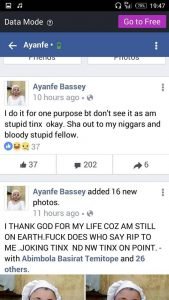 Ayanfe Bassey Facebook Post
